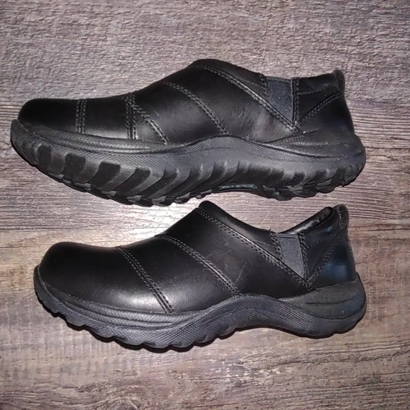 LL Bean Black Comfort Mocs Size 7 Wide - Picture 5 of 8